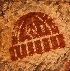Cave-painted beanie